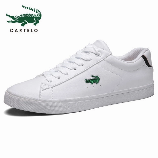 CARTELO 2020 New Casual Shoes Men Leather Flat Shoes Lace-up Low Top Sneakers Tenis Masculino Best Basketball Shoes For Flat Wide Feet