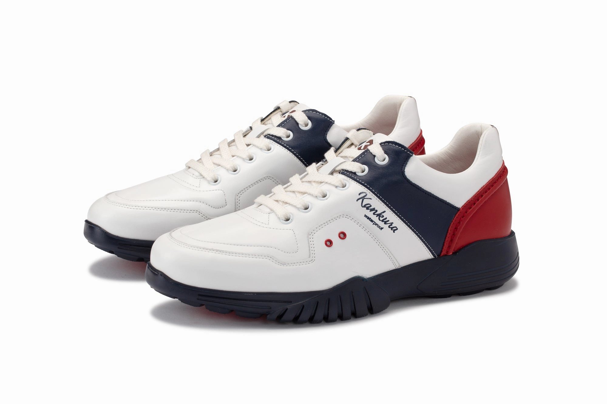 Moab Waterproof Hiking Shoe Challenge 01  White|Navy|Red  Men's Golf Shoes CH001 06