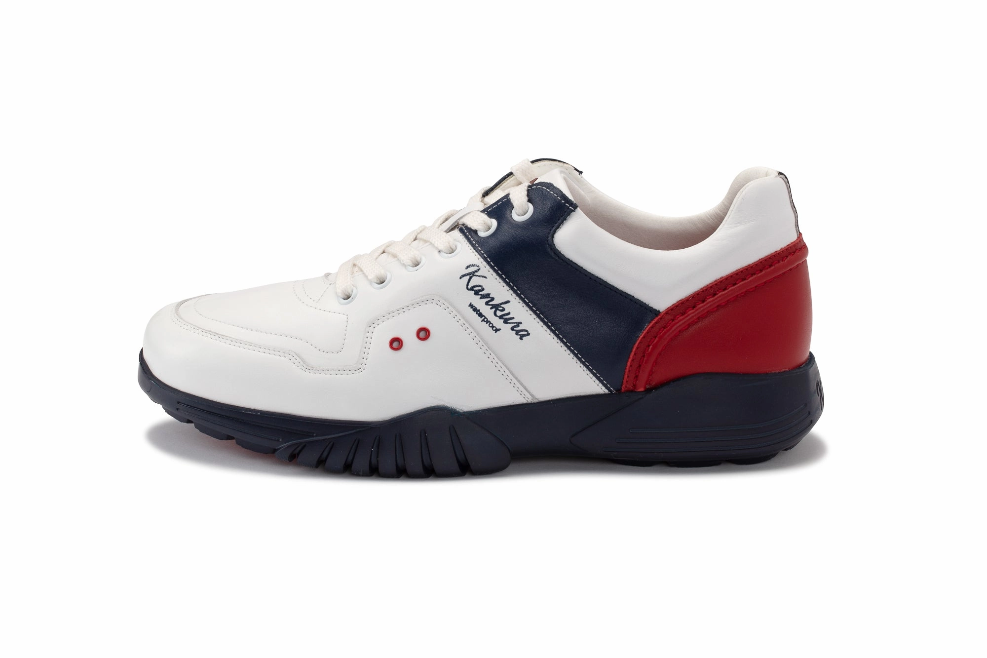 Waterproof Tabi Shoes Challenge 01  White|Navy|Red  Men's Golf Shoes CH001 06