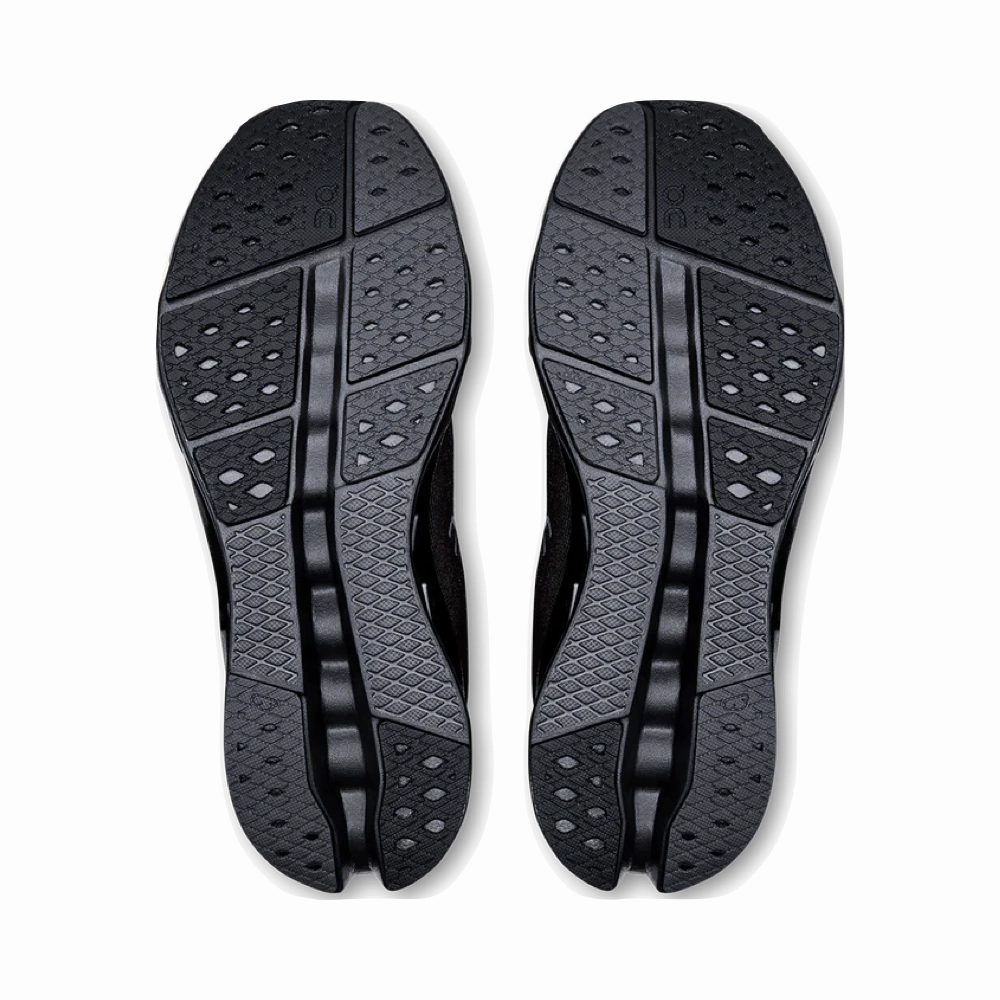 On Women's Cloudsurfer 2 Sneaker in Black/Black Spray On Running Shoes