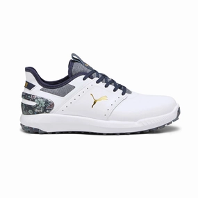 PUMA IGNITE ELEVATE Men's Spikeless Shoes (White/Navy) The Best Golf Shoes