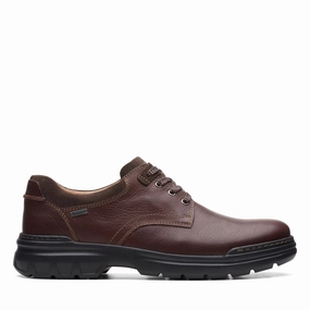 Hiking Shoes For Daily Use CLARKS | DERBY SHOES | MEN | ROCKIE LOGTX MAHOGANY LEATHER | BROWN