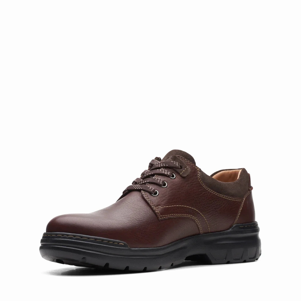 CLARKS | DERBY SHOES | MEN | ROCKIE LOGTX MAHOGANY LEATHER | BROWN Ridge Hiking Shoes