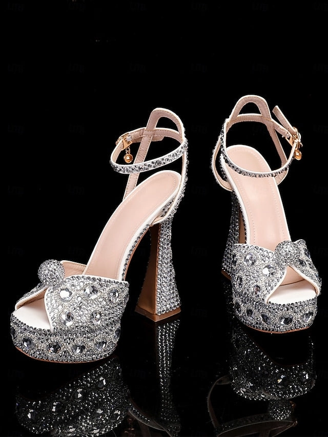 Women's Platform Crystal-Embellished with Sandals Glamorous Birken Stock Premium Sandals