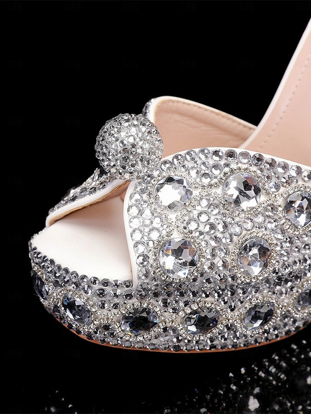Women's Platform Crystal-Embellished with Sandals Glamorous