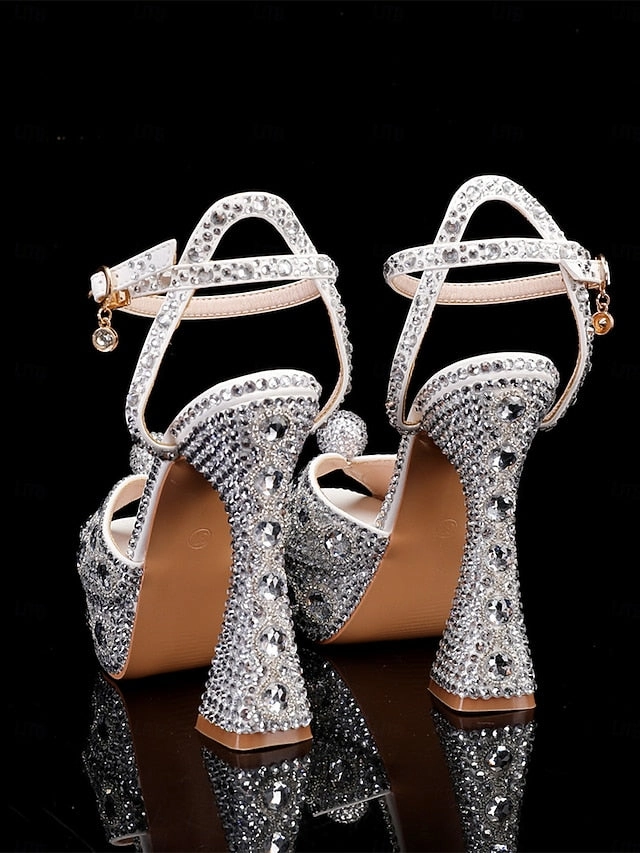 Ho Chi Minh Sandals Vietnam Women's Platform Crystal-Embellished with Sandals Glamorous