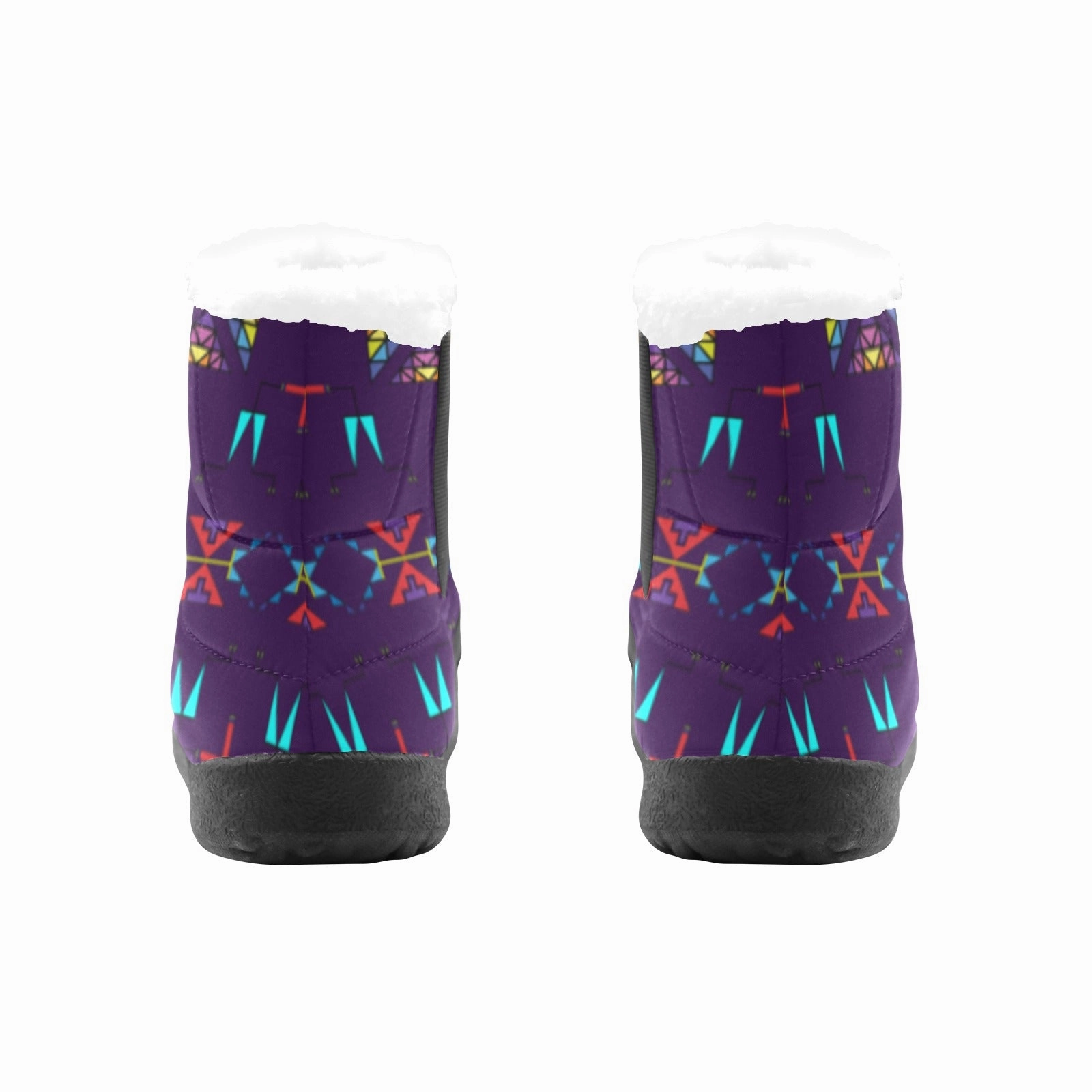 Rainy Chief Rainbow Dark Purple Men's Padded Winter Boot Hiking Shoes In India