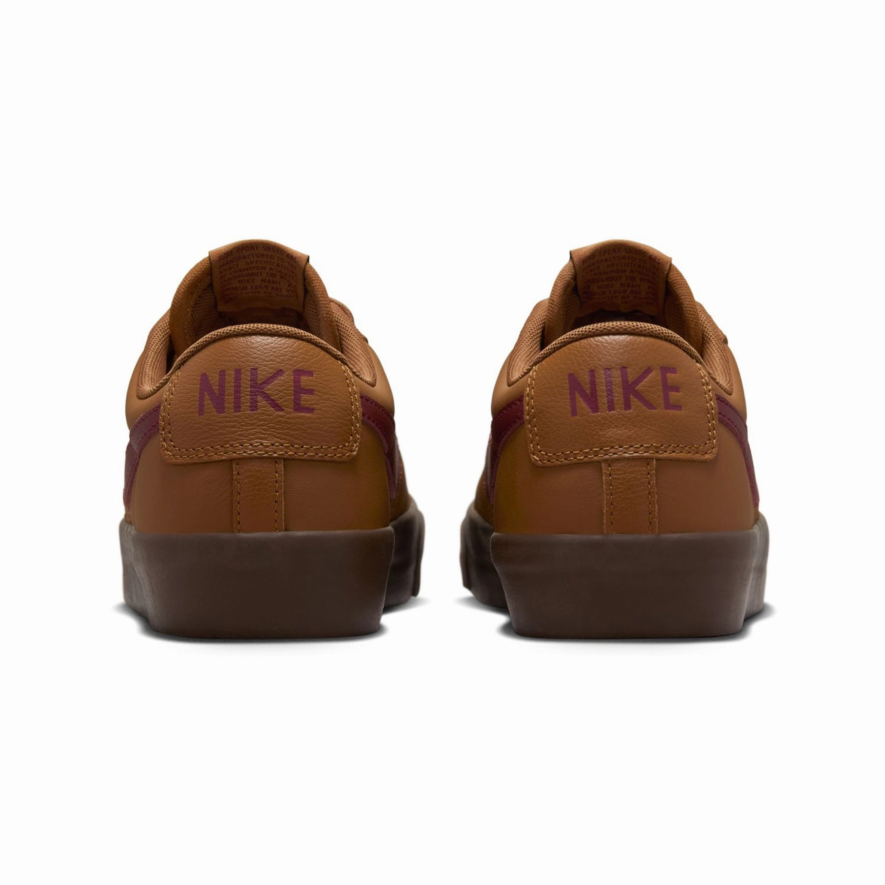 Nike SB Blazer Low Pro GT Light British Tan/Gum/Team Red Nike Solarsoft Slide Shoes