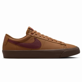 Nike SB Blazer Low Pro GT Light British Tan/Gum/Team Red Designer Nike Shoes