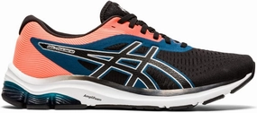 ASICS Men's Gel-Pulse 12 Running Shoes, 12.5, Black/Pure Silver Asic Shoes For High Arches