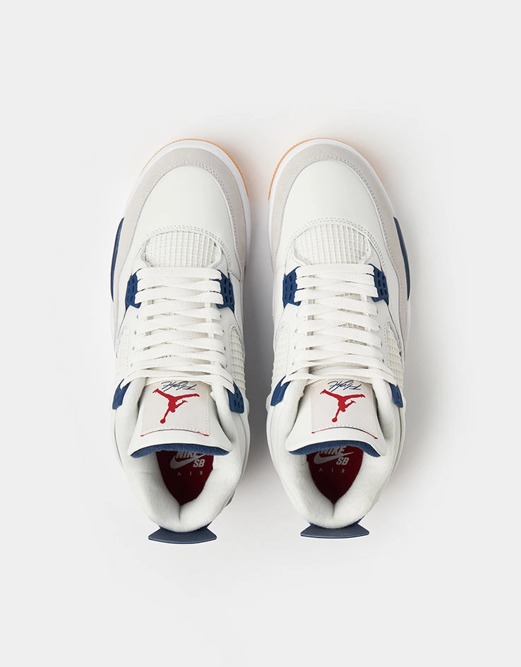 Nike Shoes Plantar Fasciitis Nike SB Air Jordan 4 Retro SP Skate Shoes - Summit White/White-Navy-Neutral Grey