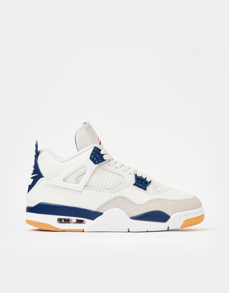Nike SB Air Jordan 4 Retro SP Skate Shoes - Summit White/White-Navy-Neutral Grey Nike Field Shoes
