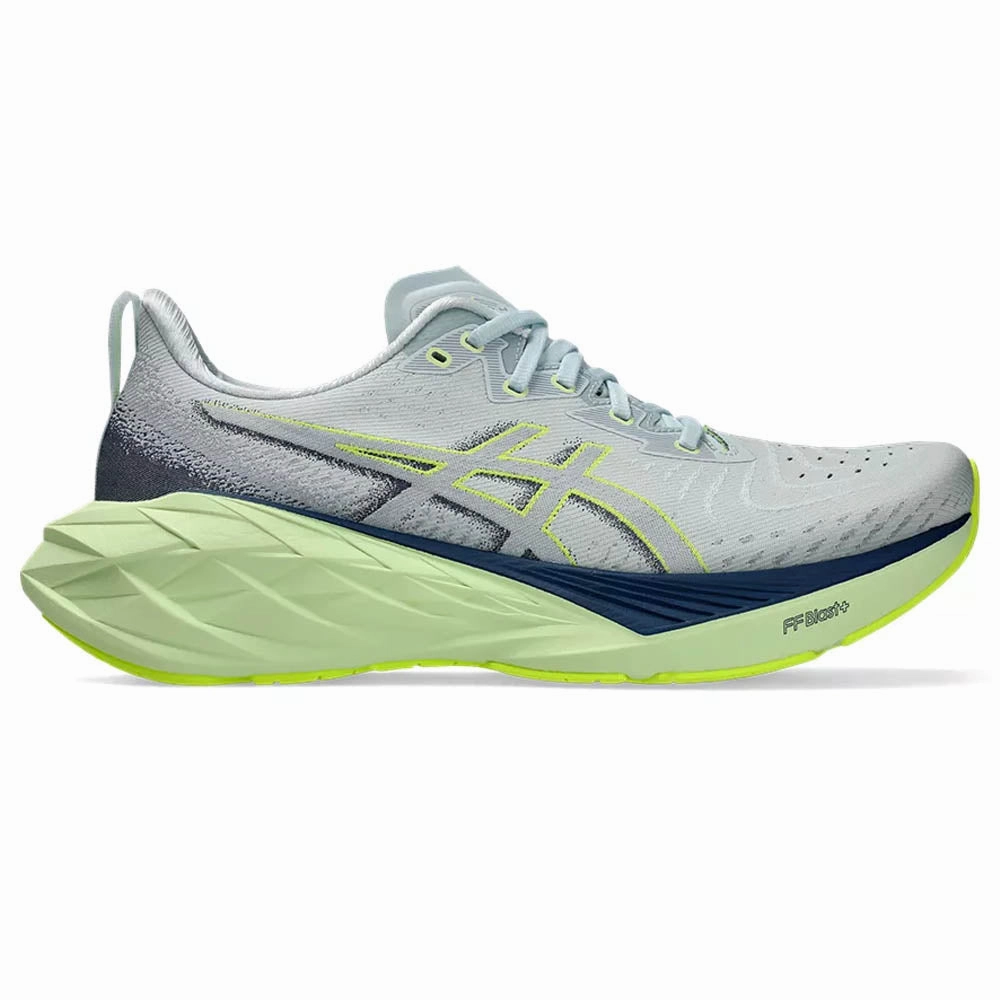 Asic Shoes For Underpronation Men's Asics Novablast 4, Cool Grey/Blue Expanse, 12.5 D Medium