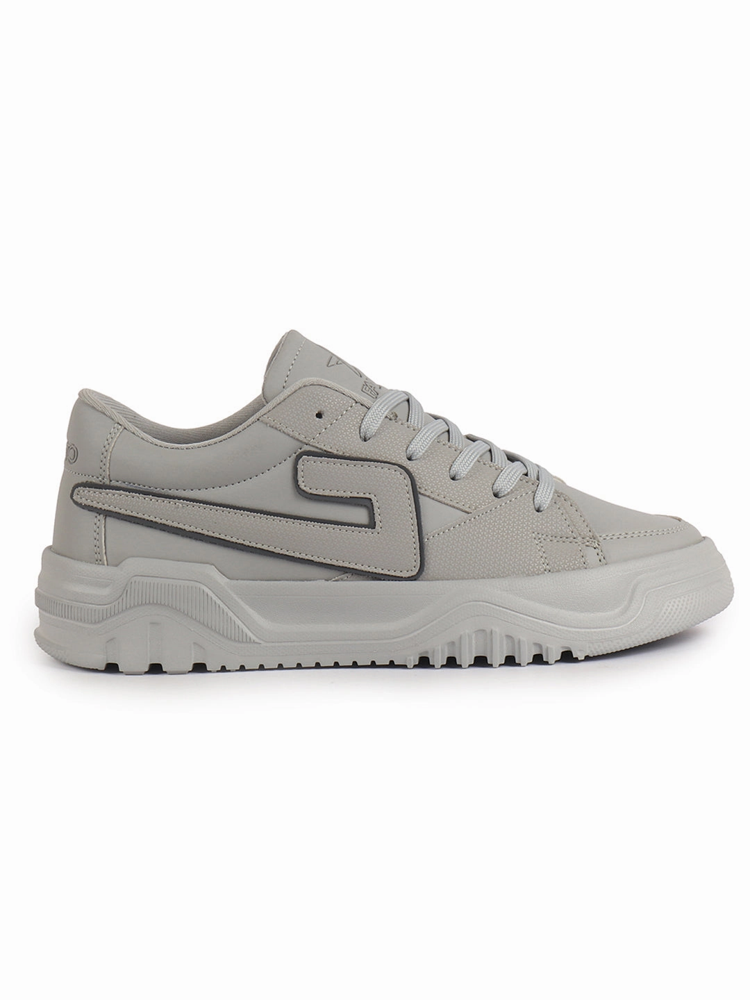 Men Grey Low Top Chunky Lace-Up Sneaker Shoes|Low Ankle Casual Shoes|All Day Comfortable Sneakers Casual Dillards Shoes