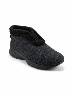 Simba Slippers Women's Faux Fur Lined Indoor Bootie Slippers,Grey