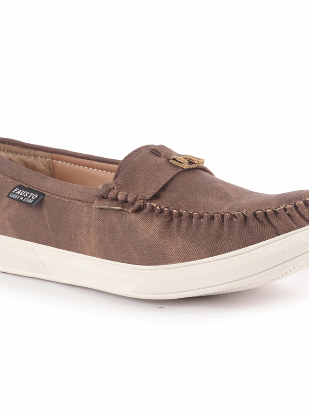 Prada Casual Shoes Men Brown Denim Stitched Casual Tassel Loafers|Mocassin Slip On Casual Shoes with TPR Sole|All Day Long Comfort