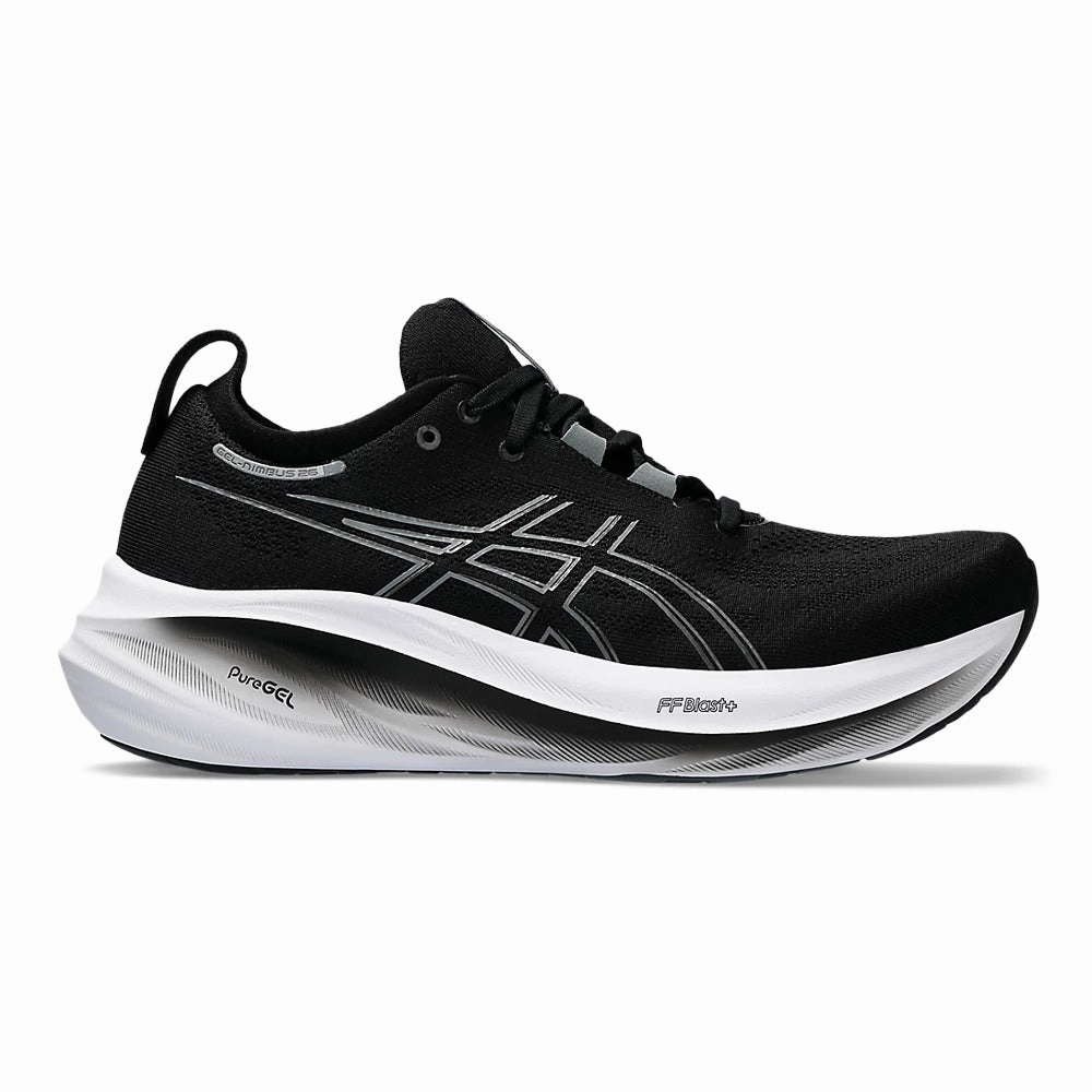 Men's Asics GEL-Nimbus 26, Black/Graphite Grey, 9.5 D Medium Asics Ex Eos Wrestling Shoes