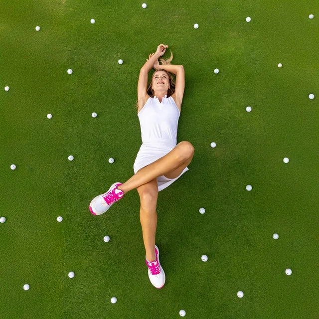 Mens Tour 360 Golf Shoes Andiamo - White/Pink