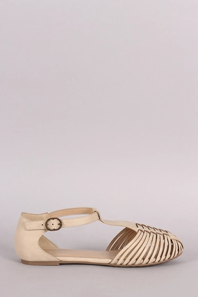 Flat Shoes For Tall Paprika Woven Round Toe Fisherman Flat