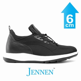 Block Sneakers Mr. Bolt Delta Black 6cm | 2.4 inches Taller Height Increasing Sneakers