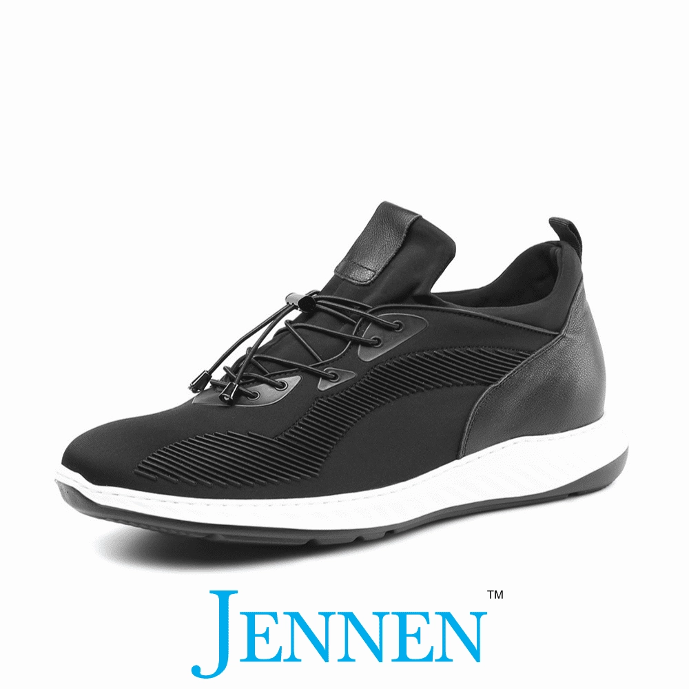 Sneakers Market Mr. Bolt Delta Black 6cm | 2.4 inches Taller Height Increasing Sneakers