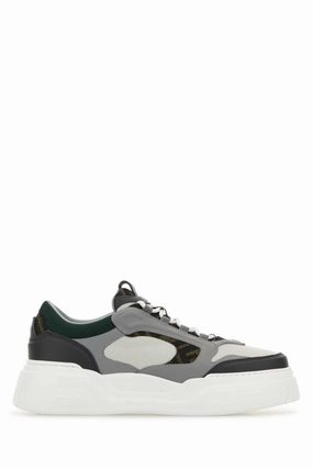 FENDI Force Leather Sneakers with FF Jacquard and Mesh Details Before Christmas Sneakers