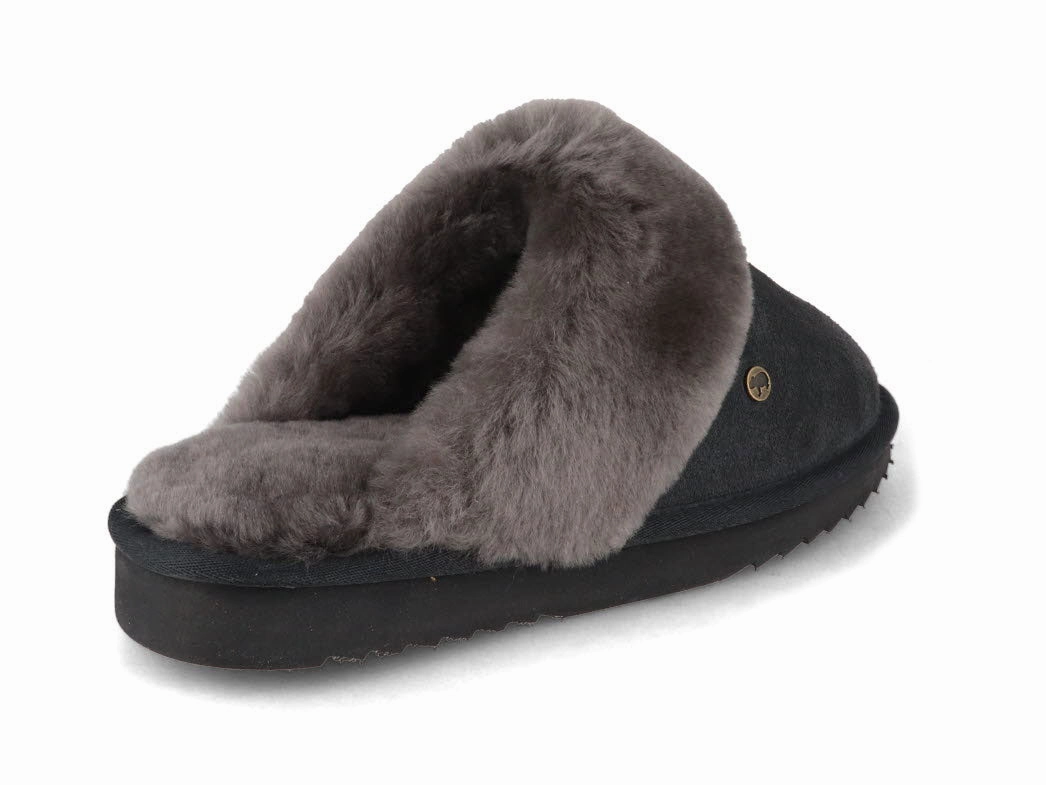 Cartoon Ballet Slippers WARMBAT Women Suede Slippers 'Flurry', charcoal