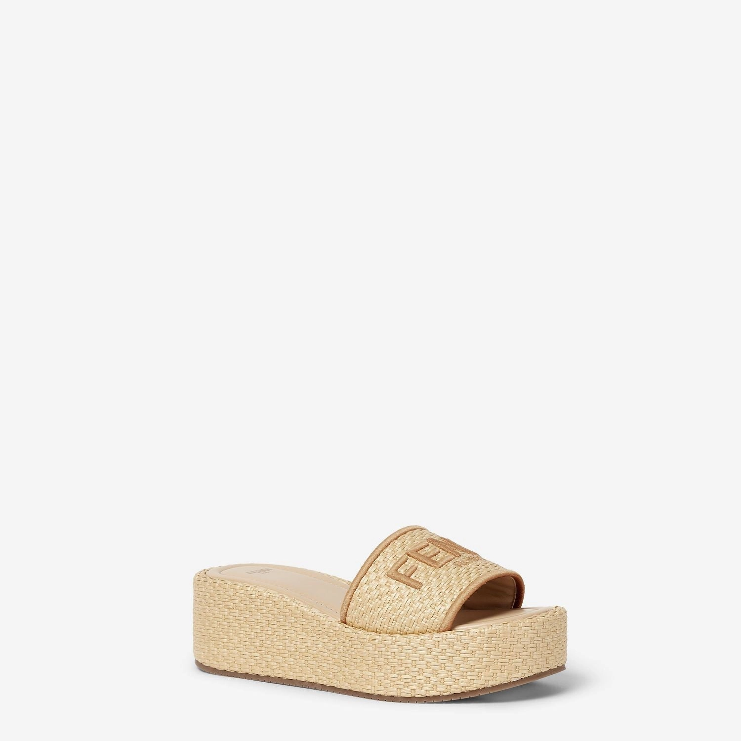 Slide On Sneakers FENDI Raffia Sunshine Slippers for Women