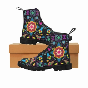 Geometric Floral Winter-Black Boots for Women (Black) Lemaire Boots