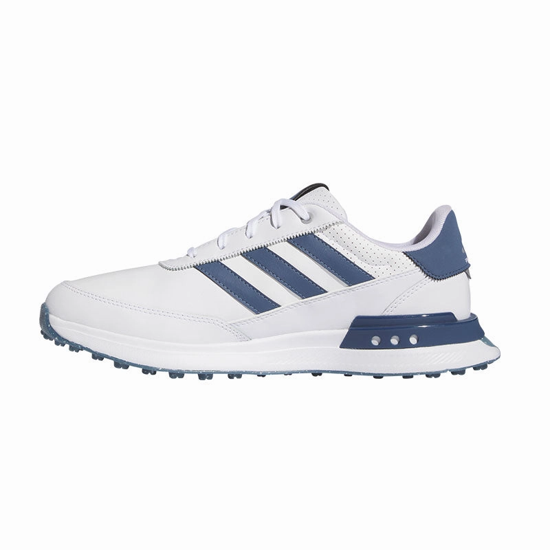 ADIDAS S2G 24 Leather Men's Spikeless Shoes (White/Navy/Silver) Waterproof Shoes For The Beach