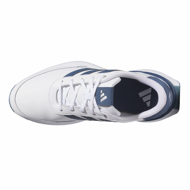 Kids Waterproof Shoes ADIDAS S2G 24 Leather Men's Spikeless Shoes (White/Navy/Silver)