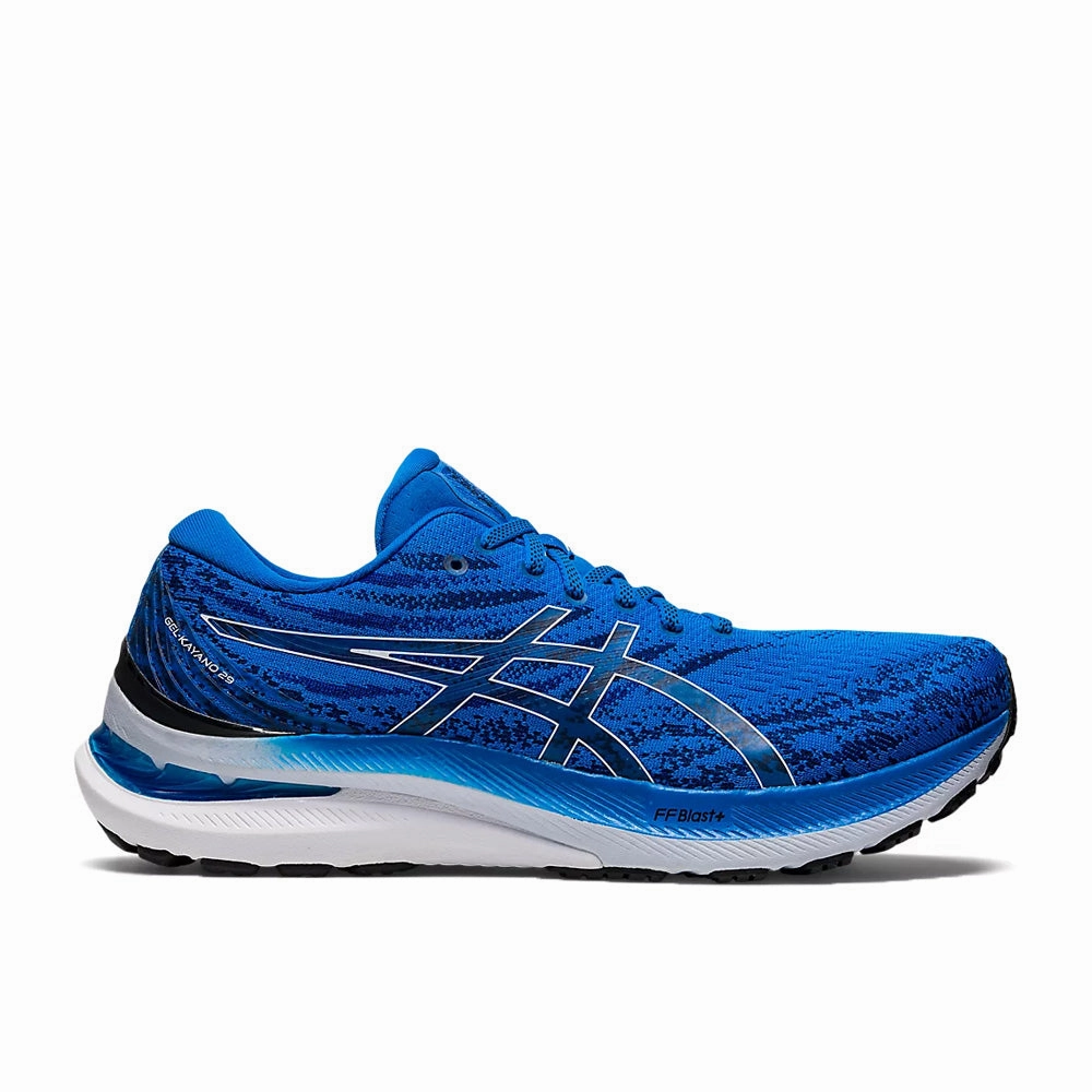 Men's Asics GEL-Kayano 29, Electric Blue/White, 13 D Medium High Top Asics Volleyball Shoes