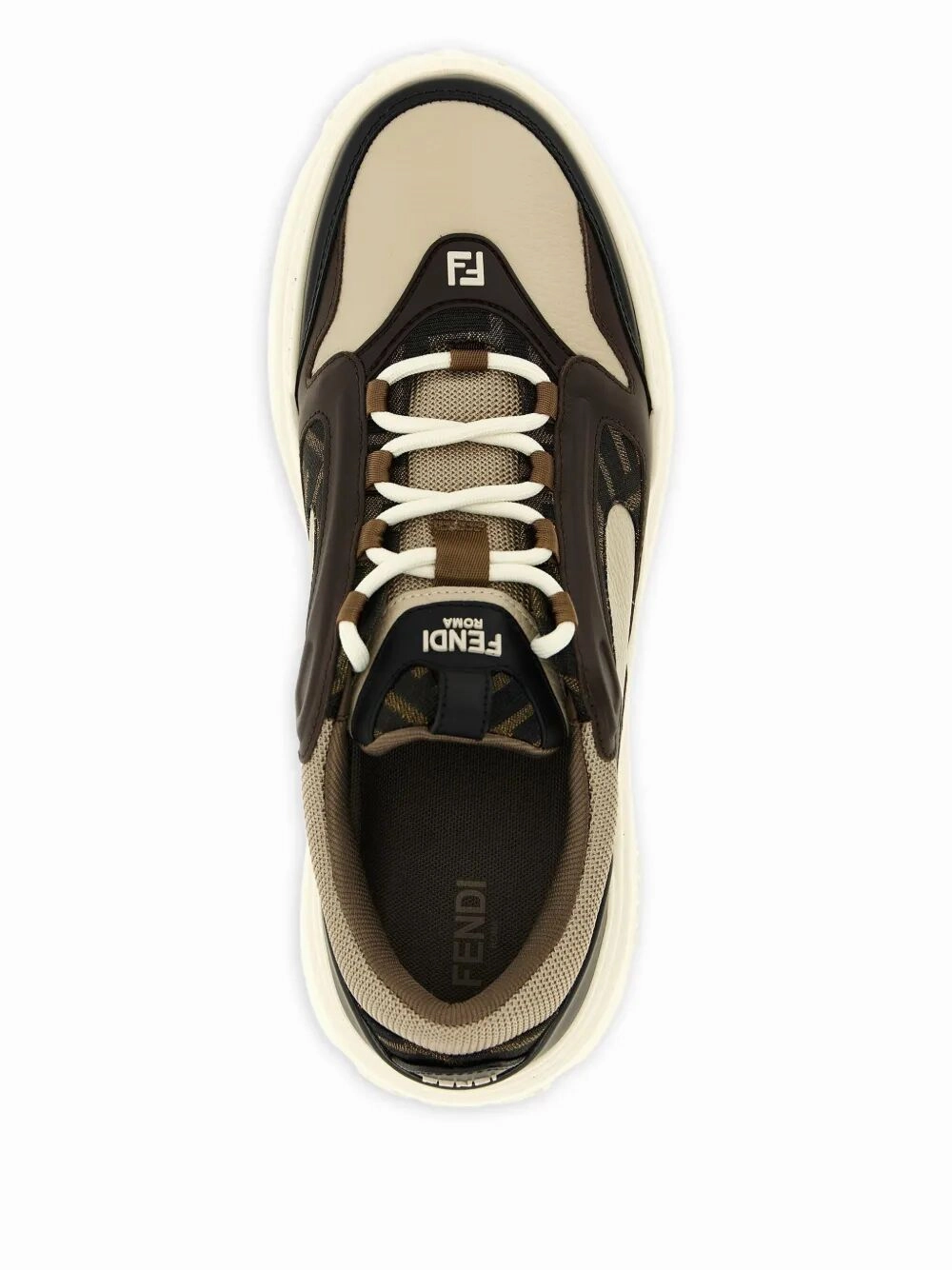FENDI Leather Sneakers for Men - FW25 Collection Wave Sneakers