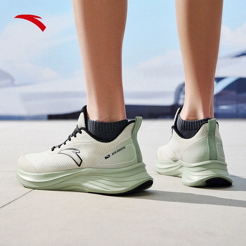 Non Goretex Hiking Boots ANTA Men Lightweight Running Shoes 112525523-6 -Grey/Green/ Black (Kasut Larian)