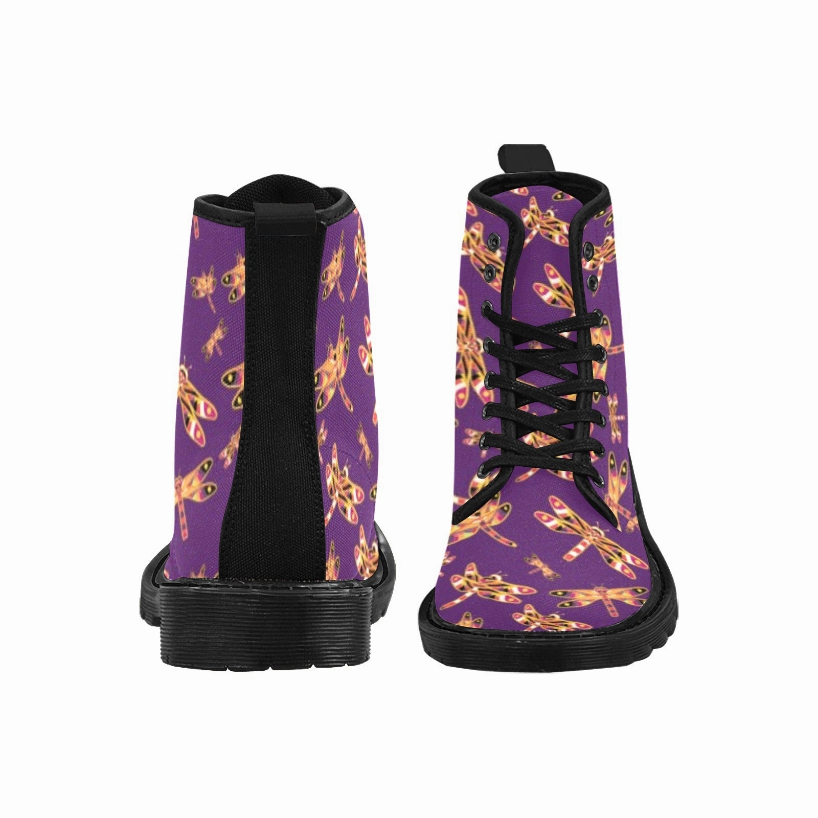 Gathering Yellow Purple Boots for Women (Black) High Knee Boots