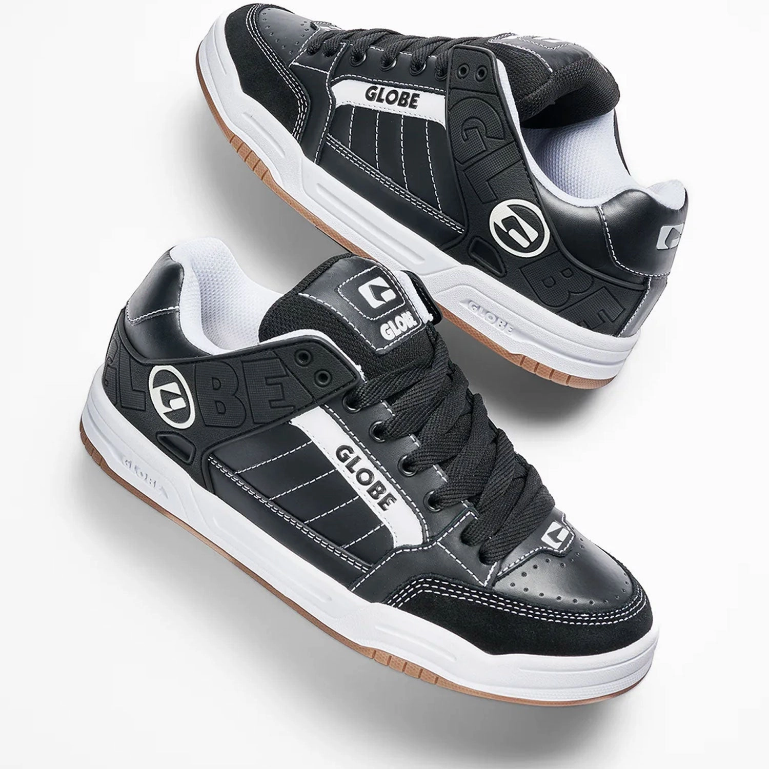 Mountain Bike Globe Skateboard Shoes Tilt Black/White/Stitch