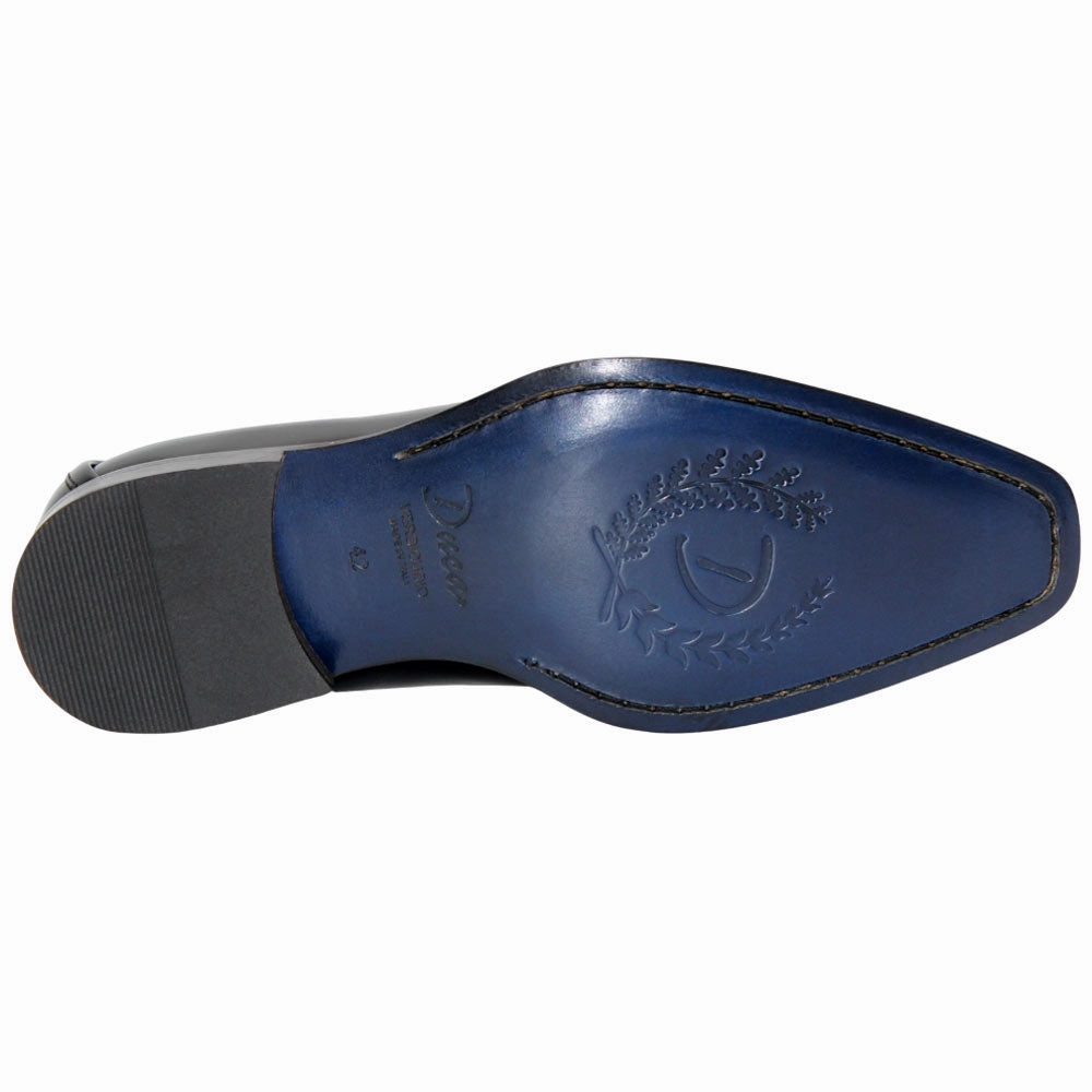 Clearance Slip On Golf Duca Fano Black Genuine Italian Patent Leather Tassel Loafer Shoes