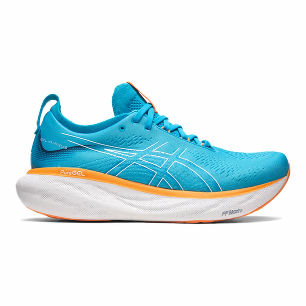Asics Unisex Gel-nunobiki Sportstyle Shoes Men's Asics Gel-Nimbus 25, Island Blue/Sun Peach, 11.5 2E Wide