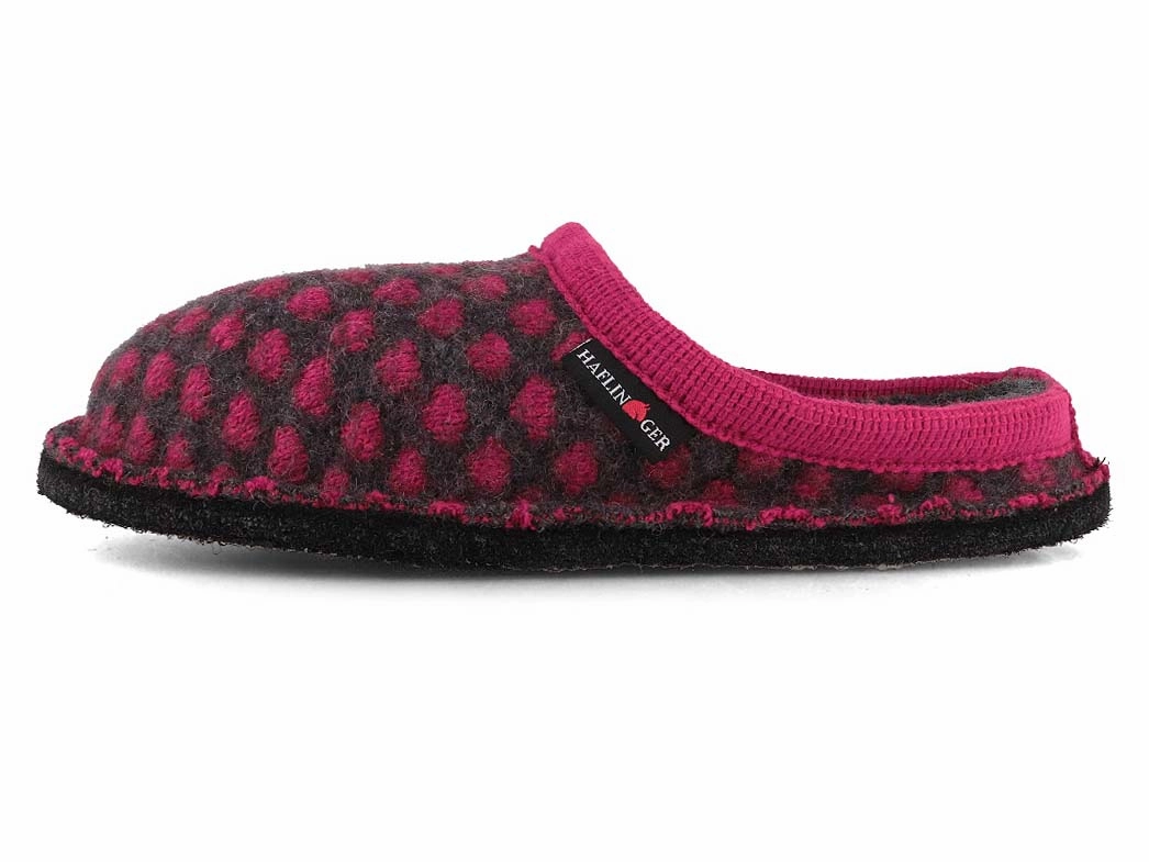 HAFLINGER Women Felt Slippers 'Flair Fun', fuchsia Soccer Slippers