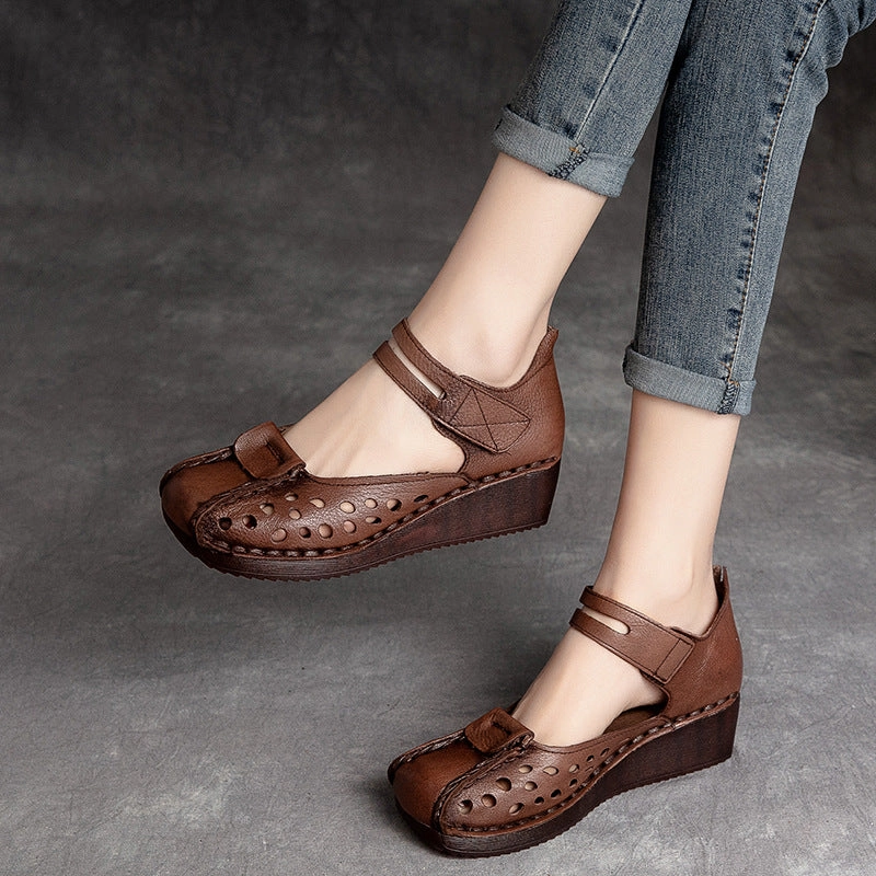 Women Summer Hollow Leather Wedge Casual Sandals Sandals Resort Nassau Reviews