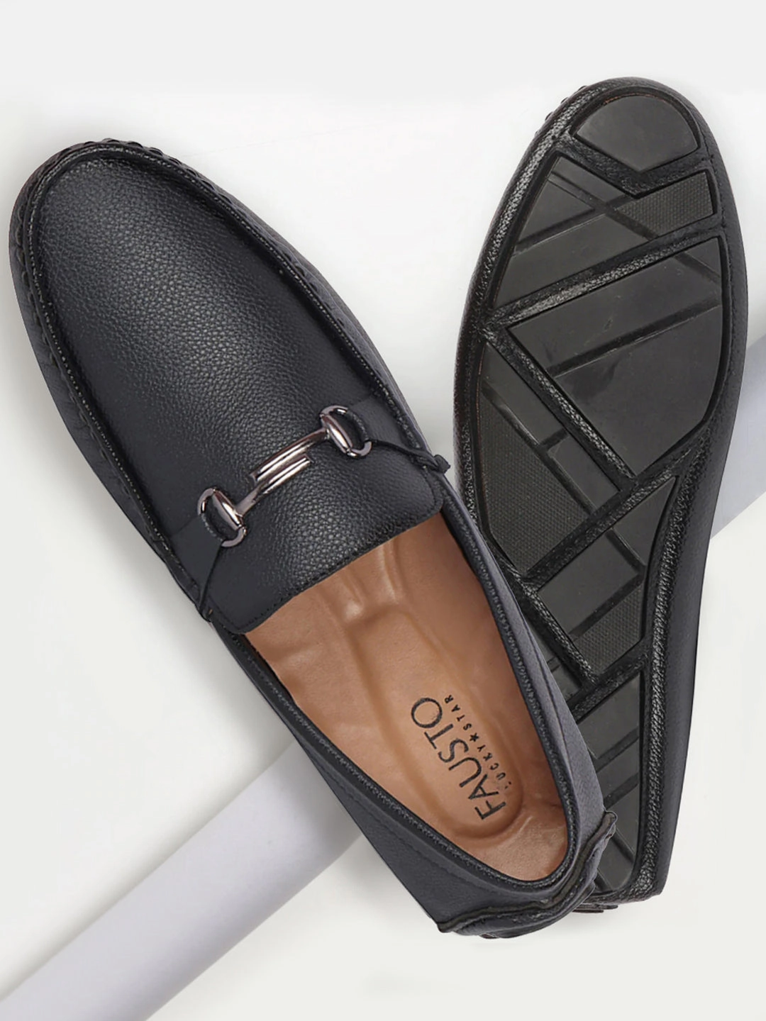 Casual Shoe Boots Men Blue Hand Stitched Horsebit Buckle Loafer and Moccasin Driving Shoes