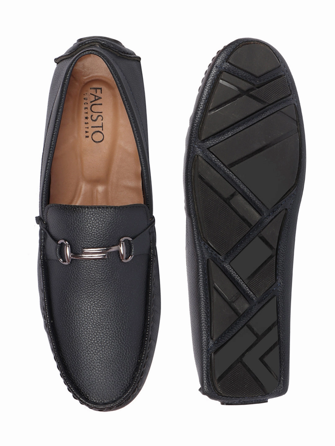 Atwood Lace Up Casual Shoes Men Blue Hand Stitched Horsebit Buckle Loafer and Moccasin Driving Shoes