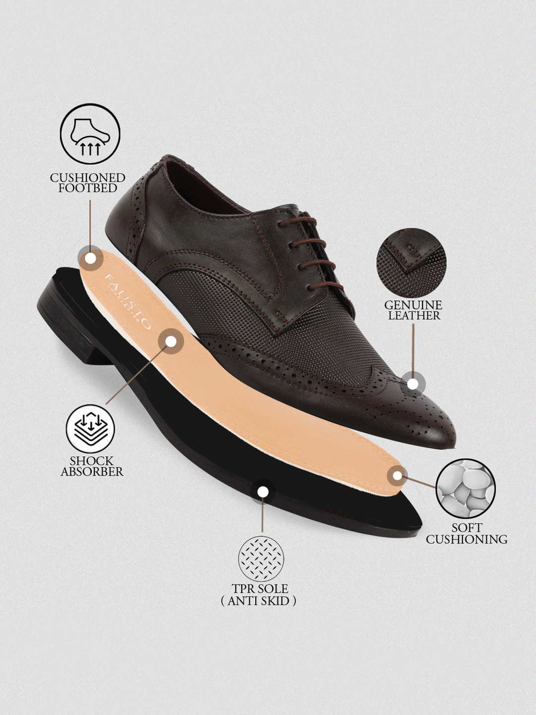 Men Brown Formal Office Party Genuine Leather Lace Up Brogue Shoes Under Armour Fat Tire Gtx Hiking Boot