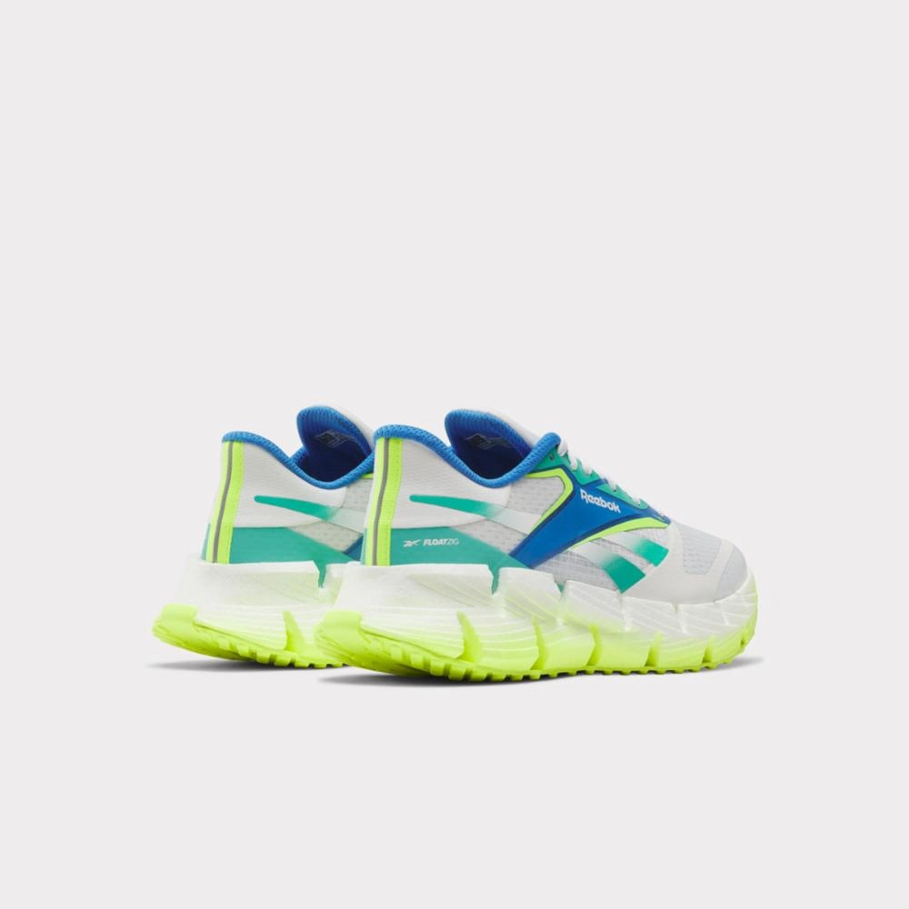 Reebok Footwear Women FloatZig 1 Running Shoes WHITE/UNLEASHED GREEN/DIGITAL Tempo Running Shoes