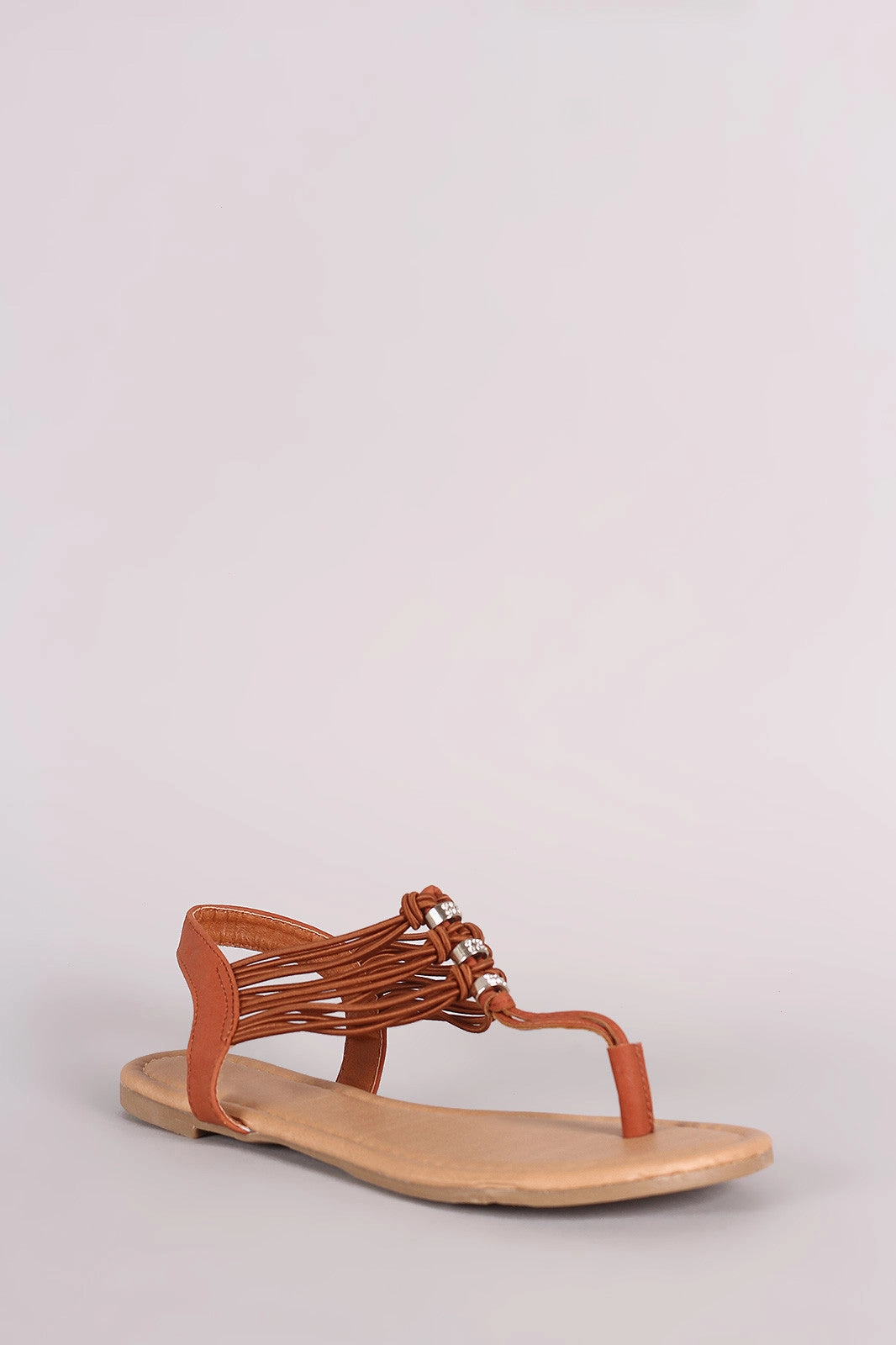 Best Running Shoes For Weak Ankles And Flat Feet Elasticized Knotted Straps Thong Flat Sandal