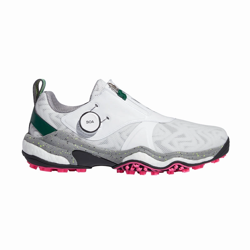Biom Hybrid Bny Golf Shoe ADIDAS CodeChaos BOA Men's Spikeless Shoes (White/Green/Pink)