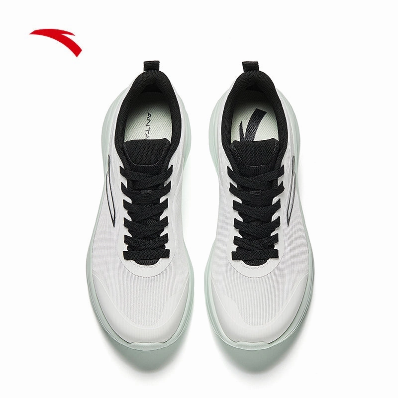 Badminton Shoes Guide ANTA Men Cushioning Super Store Running Shoes -Papyrus White Kasut Larian/Kasut Joging Lelaki)