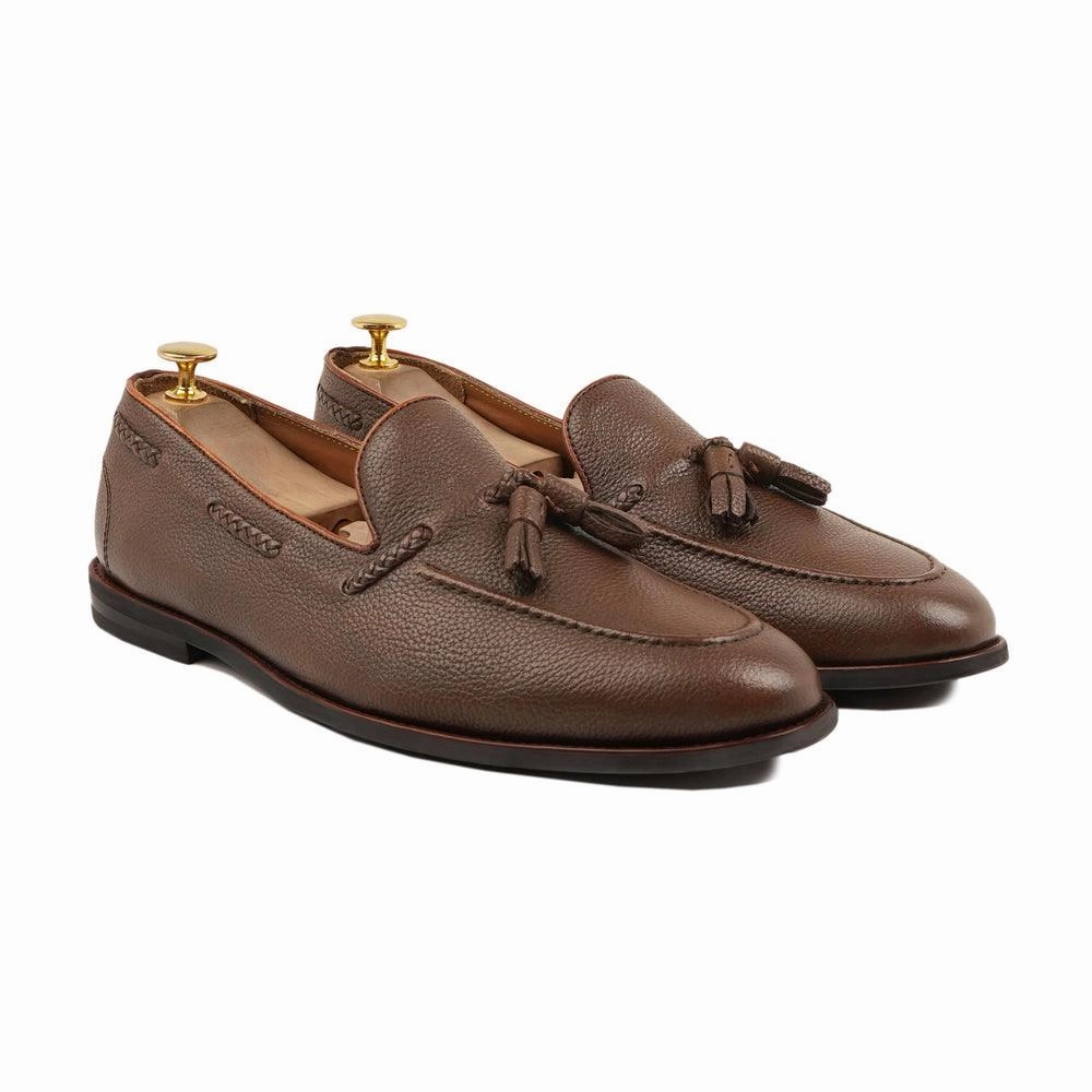 Tan Brown Leather Tassel Loafers  Men's Dress Shoes Best Hiking Shoes 2022