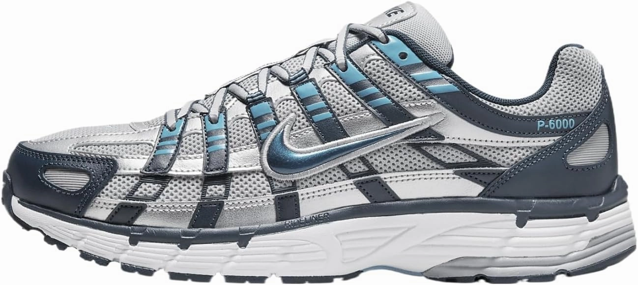 Stores With Nike Shoes Nike P-6000 Men's Shoes (CD6404-402, Armory Navy/Flat Silver/White/Metallic Silver)