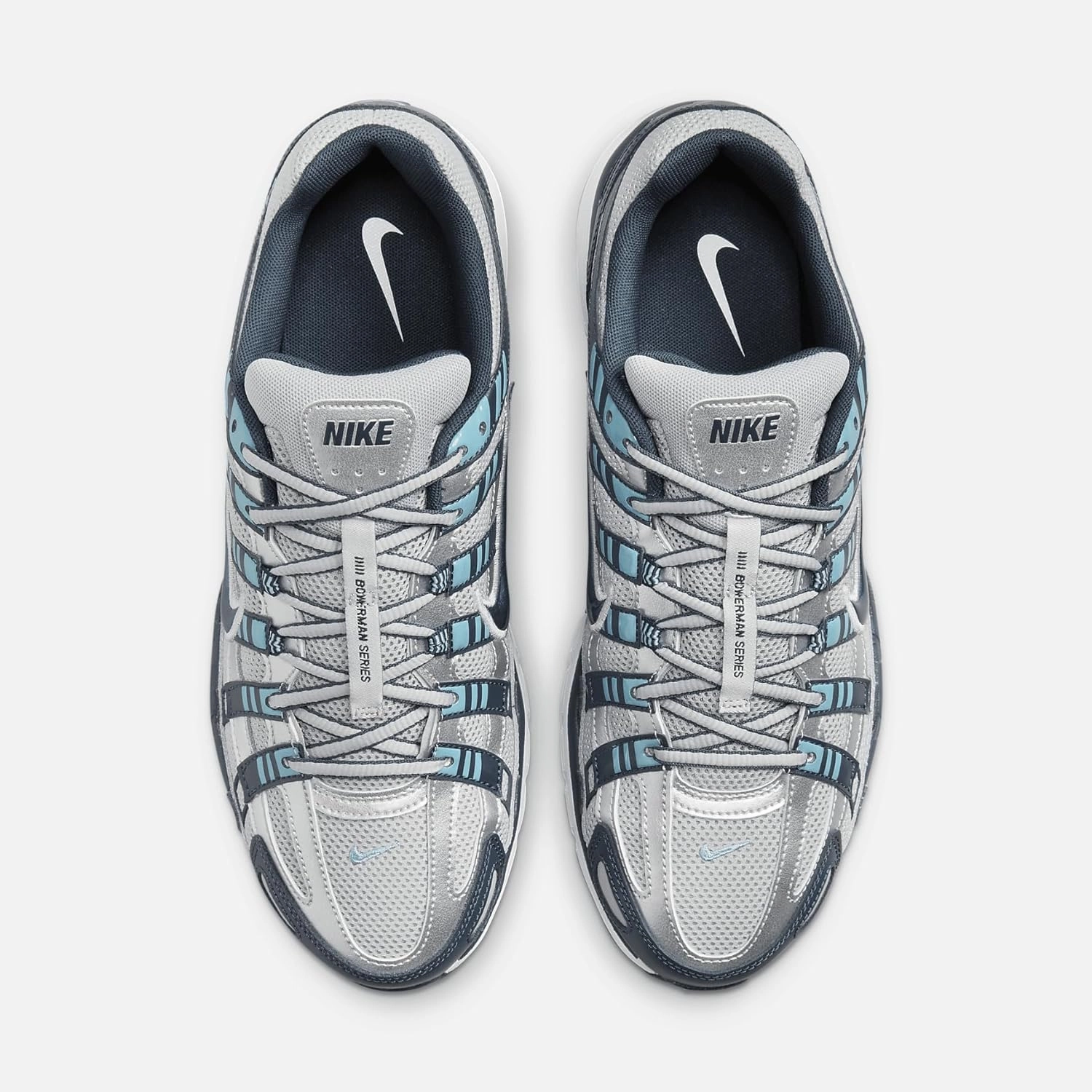 Big Nike Shoes Nike P-6000 Men's Shoes (CD6404-402, Armory Navy/Flat Silver/White/Metallic Silver)